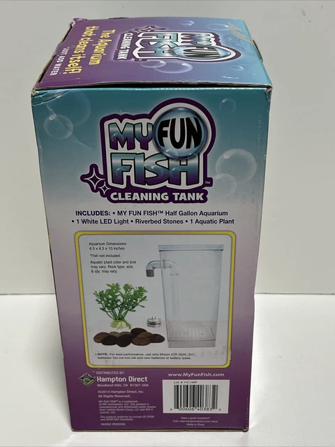 Self Cleaning Fish Tank My Fun Fish Small Desktop Fish Aquarium with LED Light 3