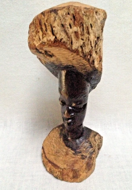Vintage African Makonde Hand-Carved Blackwood Sculpture Tanzania Africa