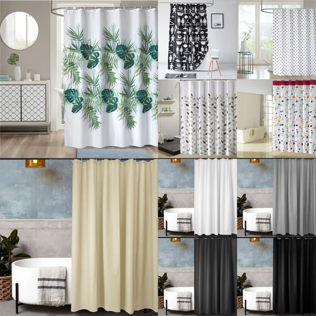 Weihnachts-Duschvorhang Mit Roten & Grauen Weihnachtsbäumen – 180x180 Cm, Wasserabweisend, Aus Polyester