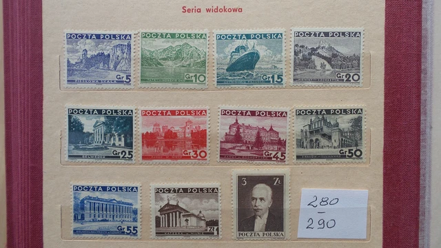 Polen 1935 / Kat. Fischer Nr. 280 - 290  Ungebraucht / mit Falz – Falzresten/ V