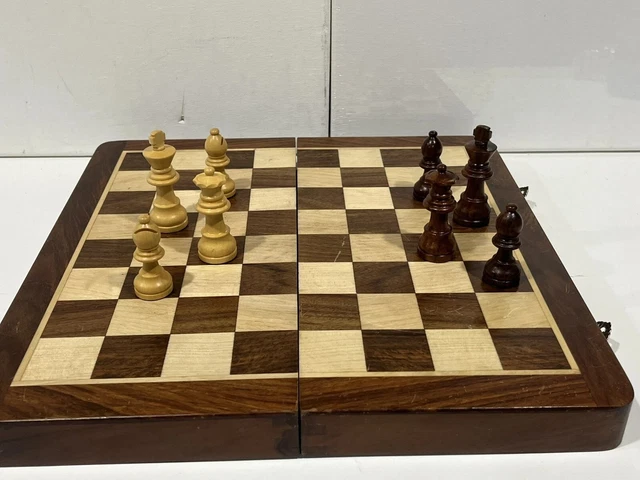 Jeu D'Échecs Et Dames 3 En 1 En Bois Avec Plateau Pliable Portable Pour Enfants Et Adultes 95110852