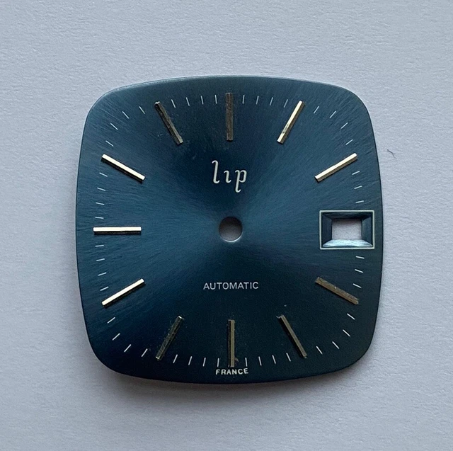 Nos @ Superbe Cadran Fond Bleu De Marque Lip Automatic @ 28 Mm @ Dial