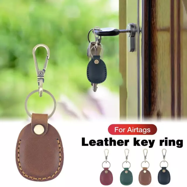 For AirTag Case For Air Tag Cover Tracker Leather Car Key Chain Holder