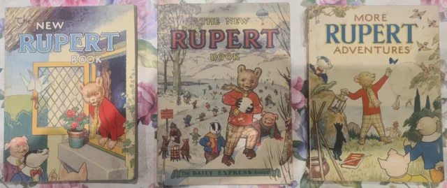 The New Rupert Book 1946, The New Rupert Book 1952, More Rupert Adventures 1943