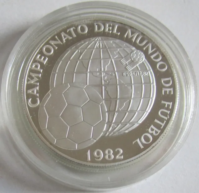Panama 5 Balboas 1982 Fußball-WM in Spanien Silber