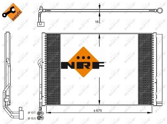 NRF 350324 Condensatore per Aria Condizionatore Condensatore Aria Condizionata