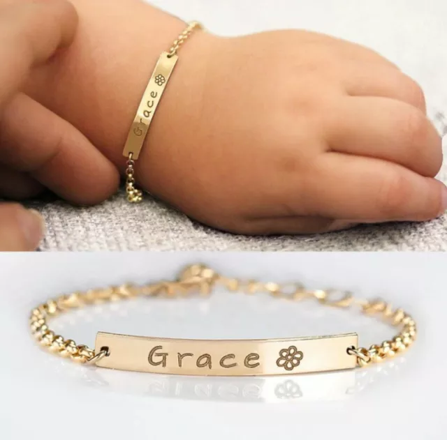 Newborn Baby/Childrens Boys/Girls Gold Filled Bracelet, Pulsera Para Bebe  Niñas