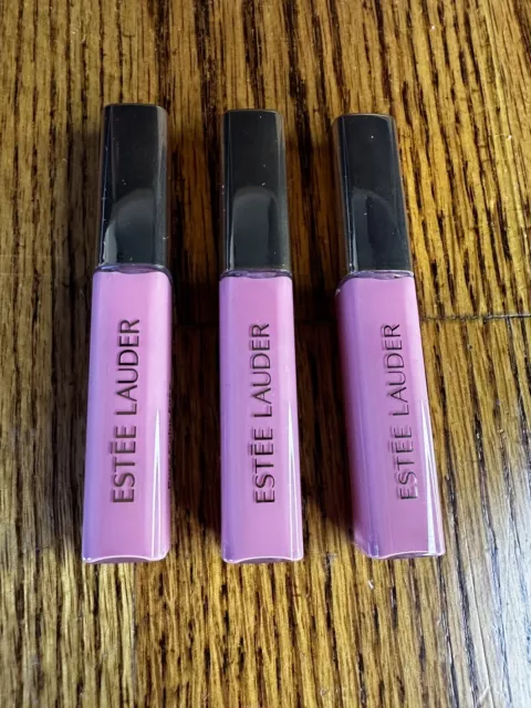 3x Estee Lauder Pure Color Envy Kissable Lip Shine 0.16oz (CRYSTAL PINK) SAMPLE