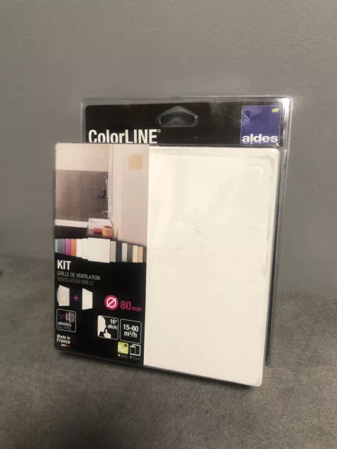 Bouche De VMC ColorLINE Kit Ø80 mm Blanc Flocon