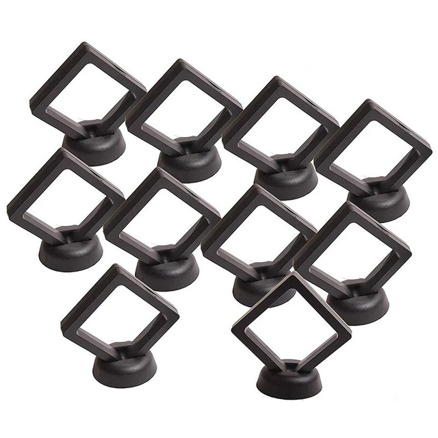 Coin Display Box - 20 3D Floating Frame Display Holder with Stands f V5D6
