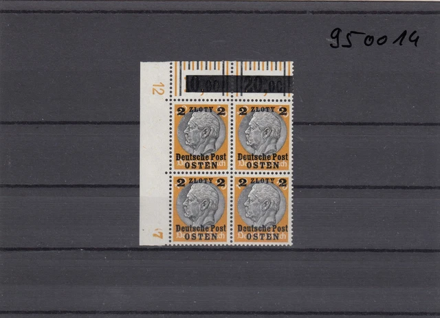 GG: Generalgouvernement MiNr. 13, postfrisch, **, DKZ 12L1a, Viererblock