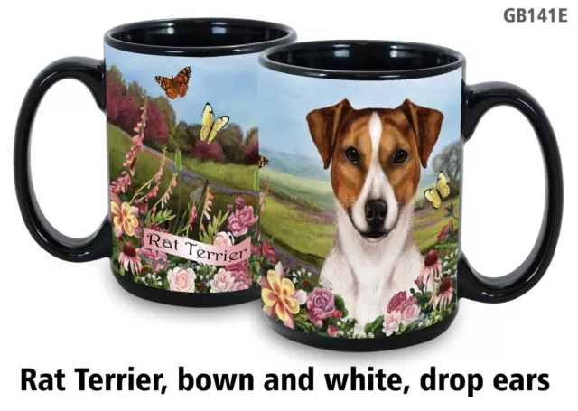 Garden Party Mug - Uncropped Brown and White Rat Terrier