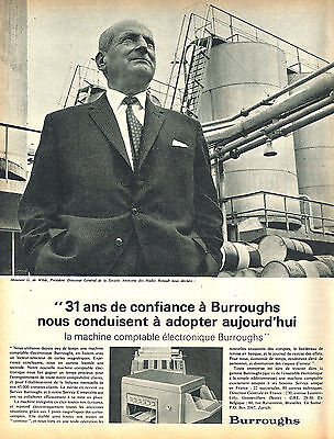 DE WILDE TOTAL PUBLICITE ADVERTISING 015  1964  BURROUGHS machine comptable  G 