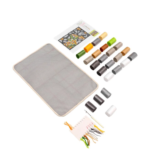 Handgefertigtes Besticktes Materialpaket Gewebter Teppich Sofa
