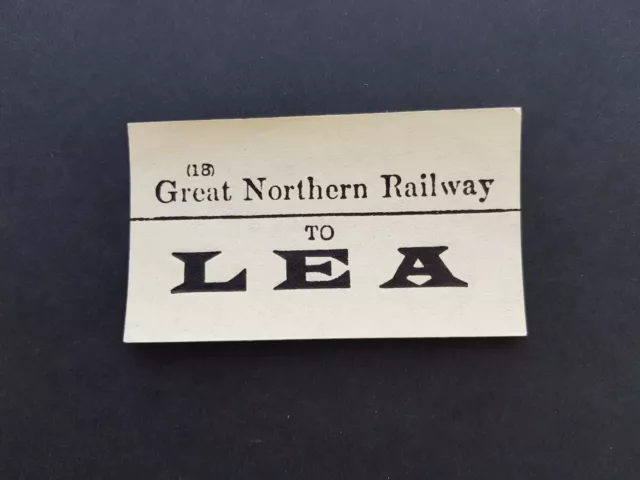 Luggage Label GNR Lea Great Northern Railway