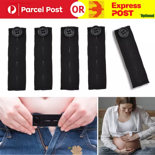 UP10X WAIST BAND Extender Button Maternity Trousers Jeans Elastic
