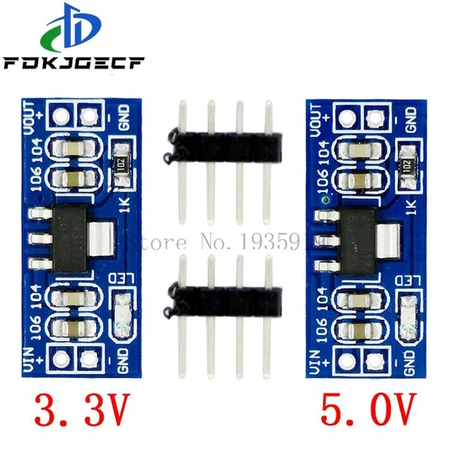 Modulo Alimentatore DC-DC Step-down AMS1117 - 3.3V O 5V 800mA, Scegli Quantit&agrave; 5-100 Pz