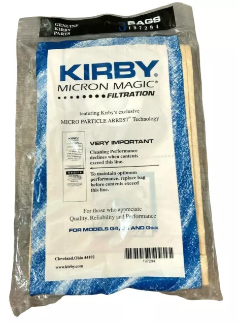 9 SACCHETTI ASPIRAPOLVERE Originali Kirby Micron Magic G6 G5 G4 EUR 16,41 -  PicClick IT