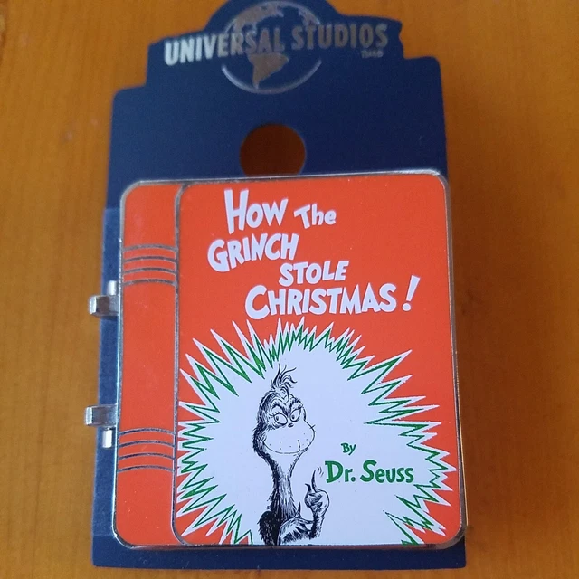 NEW UNIVERSAL STUDIOS Dr. Seuss How The Grinch Stole Christmas Enamel Book Pin £13.48 PicClick UK