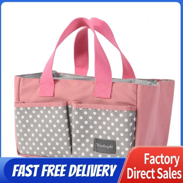 Baby Diaper Caddy Holder Bag Maternity Nursery Organizer Storage (Pink)