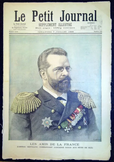 Le Petit Journal N°242 du 1895 - L'Amiral SKRYDLOW, Un Drame parisien
