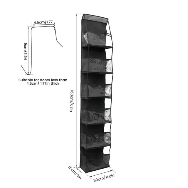 6-Shelf Over The Door Hanging Organizer with Hooks Large Storage Organizerྲྀ