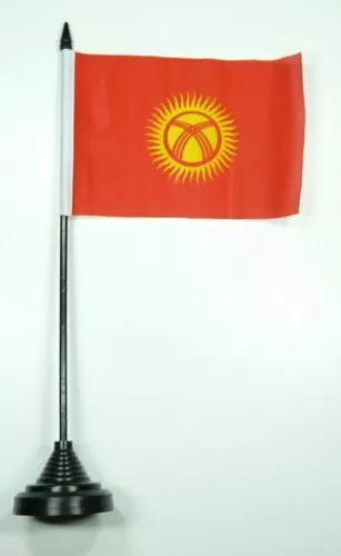 Fahne / Tischflagge Kirgistan 10 x 15 cm Tischfahne Flagge