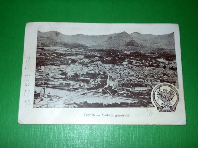 Cartolina Trento - Veduta generale 1919