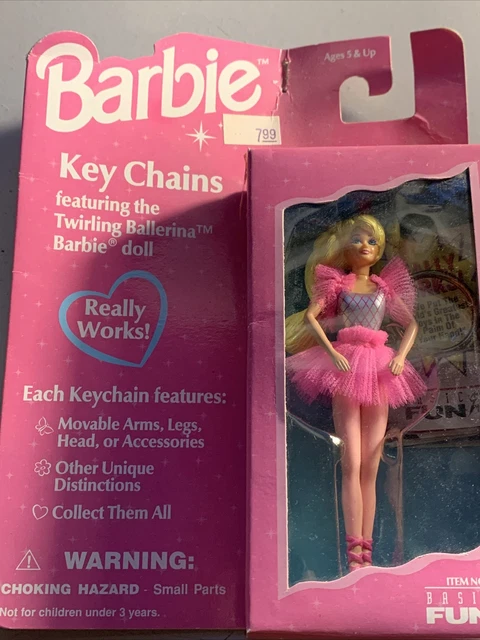 Vintage 1996 Twirling Ballerina Barbie Doll Keychain #720-0 - e10 Vintage 1996 Twirling Ballerina Barbie Doll Keychain #720-0 - e10