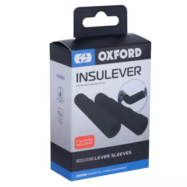 Oxford Motorcycle Motorbike Essential Insulating Lever Sleeves Black New OX607