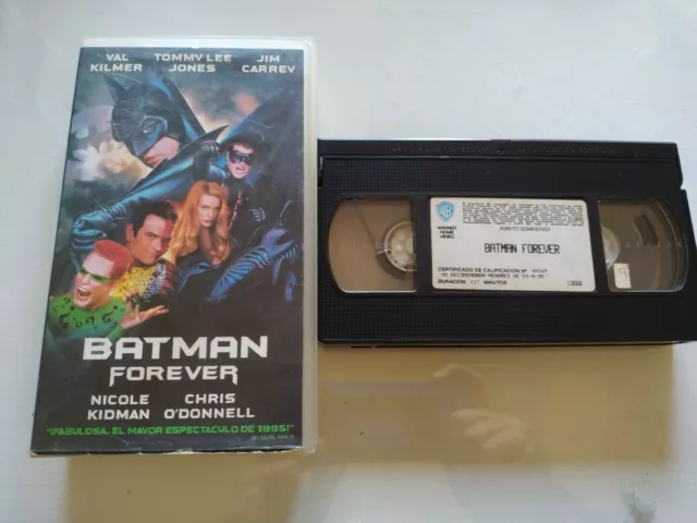 BATMAN FOREVER VAL Kilmer Jim Carrey Nicole Kidman VHS Film Espagnol EUR  32,20 - PicClick FR