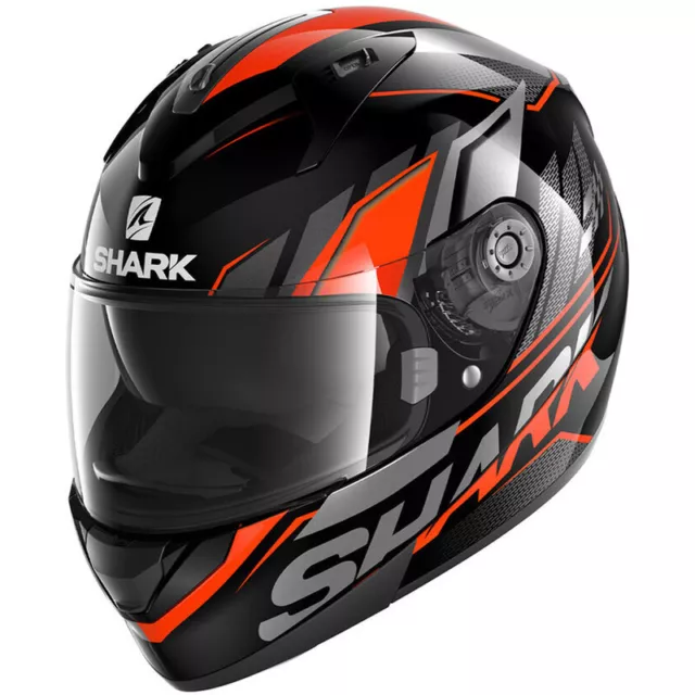 NEW Shark Ridill Phaz Black/Orange Full Face Road Motorcycle Helmet