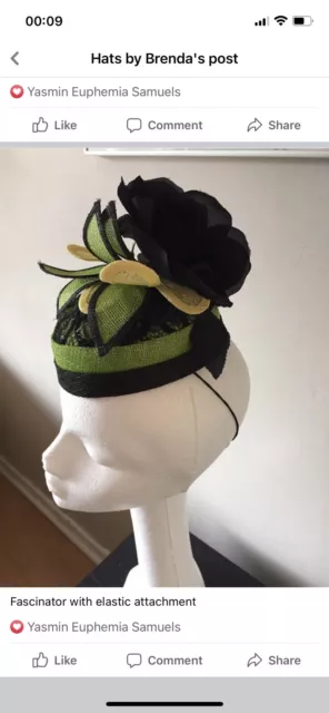 Fascinator New Women's Large Headband Clip Hat Weddings Ladies Races Royal Ascot