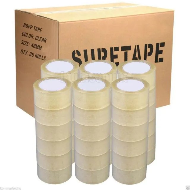 Sticky Packing Packaging Tape 75m x 48mm Options: Clear / Brown / Fragile RED