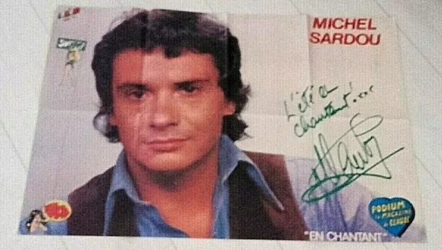 P13/ Michel Sardou Poster Podium Cloclo Claude Francois