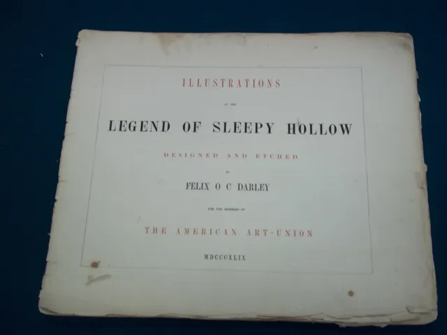 1849 LEGEND OF SLEEPY HOLLOW etchings by F.O.C. Darley (American Art-Union)