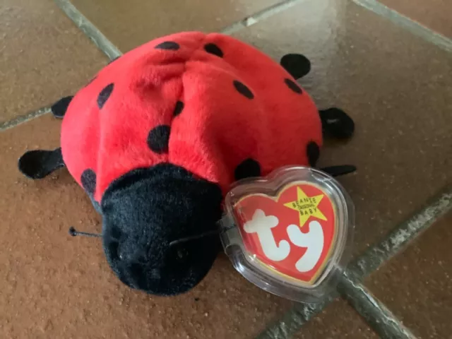 TY Beanie Baby Collectible Soft Toy with Tags - Lucky the Ladybird - New