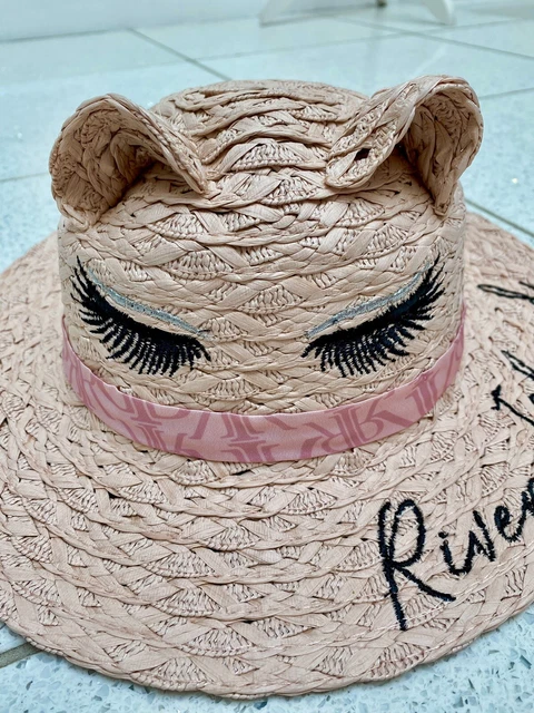 Cappello estivo di paglia River Island Bambine 1-5 anni unicorno rosa chiaro EU 80-110 cm