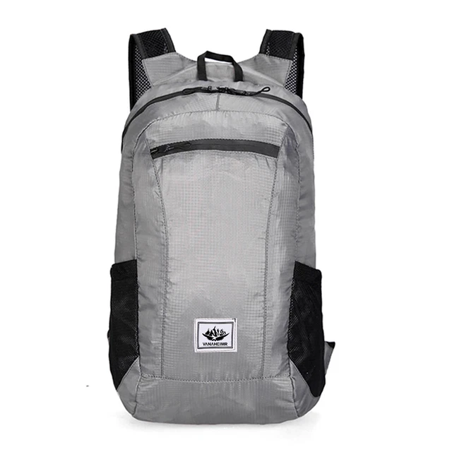 20L Large Waterproof Folding Climbing Backpack Travel Rucksack (Light Gray) FS2#
