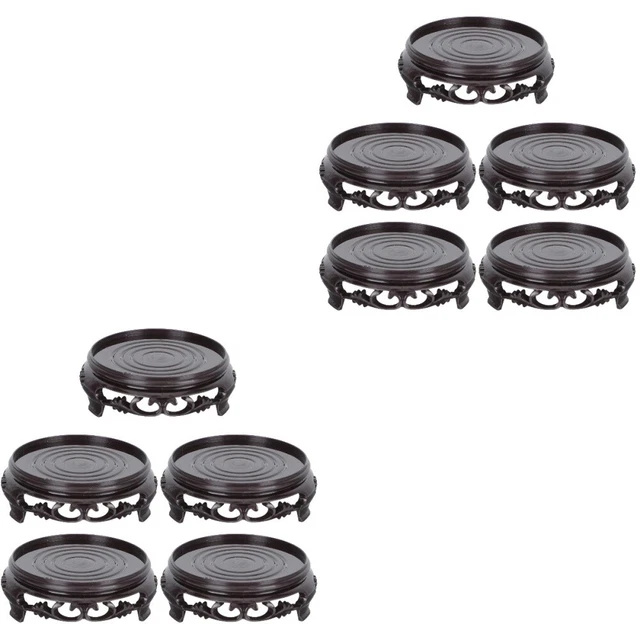10 Pcs Round Plant Tray Flower Pot Base Vintage Home Decor Flower Stand