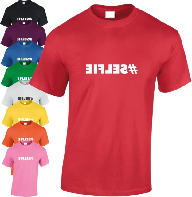 Hashtag Selfie Children's T Shirt Kid's Tee Funny Teen Top Xmas Gift Present