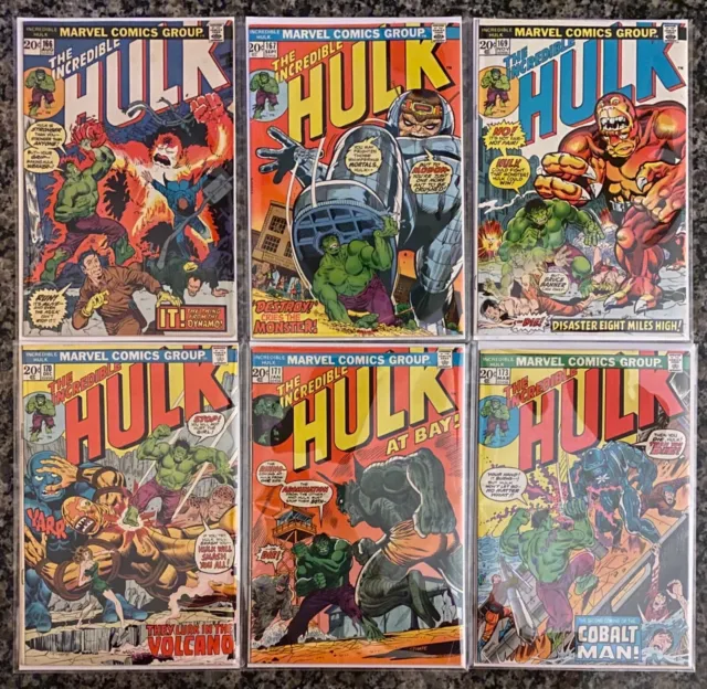 Incredible Hulk Lot of 6 #166,167,169,170,171,173 Marvel Comics Key issues Modok
