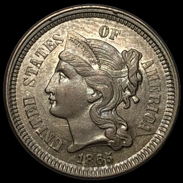 1865 3 Cent Nickel Piece  J7557
