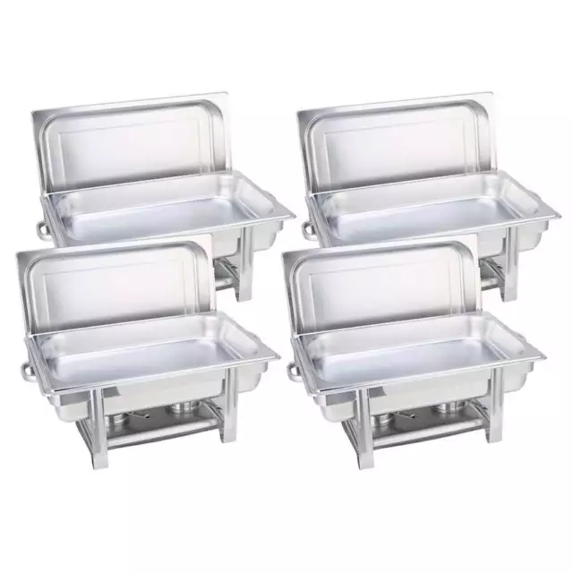 SOGA 4X Stainless Steel Chafing Single Tray Catering Dish Food Warmer LUZ-Chafin