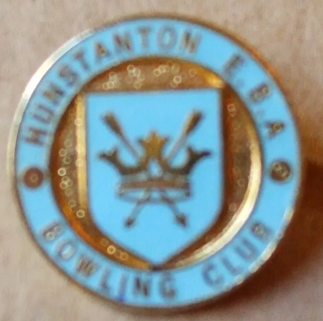 Used Town  Bowling Club  Enamel Pin Badge - Hunstanton.E.B.A