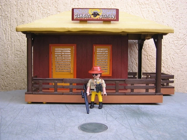 Playmobil Vintage Safari 3413 - Tente Base Camp Avec Personnages Et Animaux - 1980