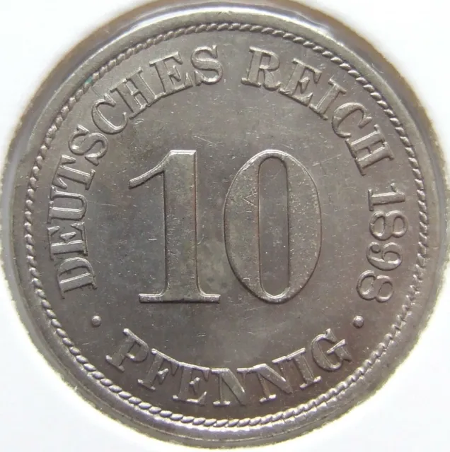 Moneta Reich Tedesco Impero Tedesco 10 Pfennig 1898 A IN Extremely fine /