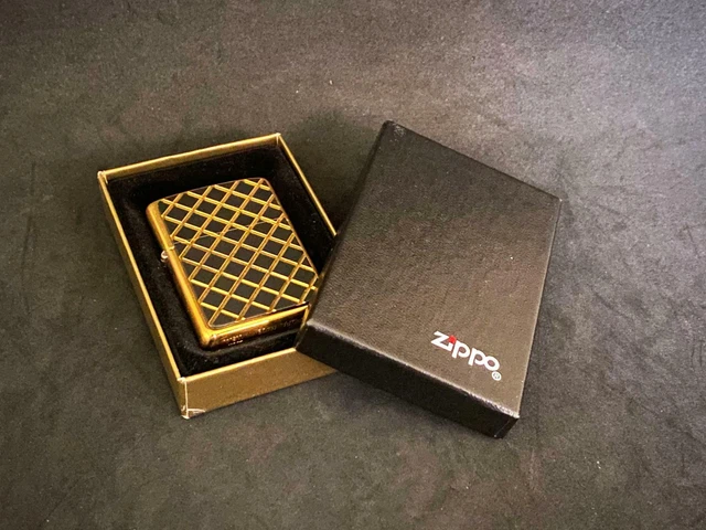 1996 Brass Zippo Lighter 387 Midnight Stars Mint in Box