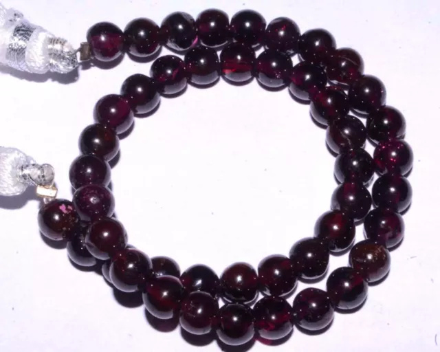 Garnet 100% Natural Gemstone Beautiful Red Round Plain Bead 5mm 6" Strand K-0208