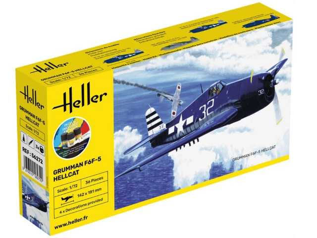 Grumman F6F-5 Hellcat kit complet - échelle 1/72 - HELLER 56272